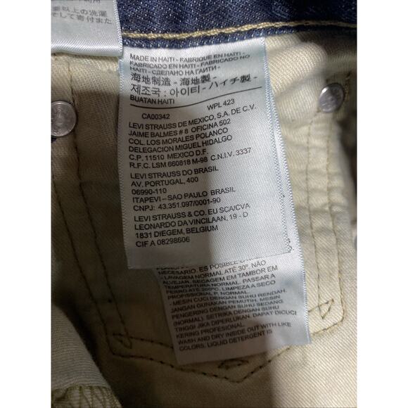 Levis 527 Jeans Mens Tag 34x30 Actual 34x31.5 Blue Bootcut Slim Western Dark - Picture 5 of 13